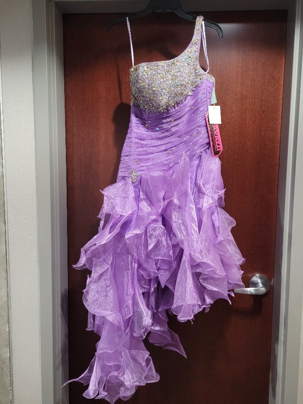 Mori Lee 91013 Size 12 Bright Purple Prom Dress